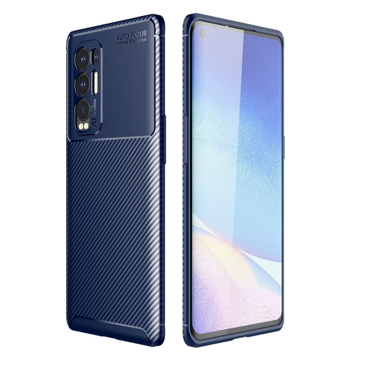 For OPPO Reno5 Pro Plus Carbon Fiber Texture Shockproof TPU Case