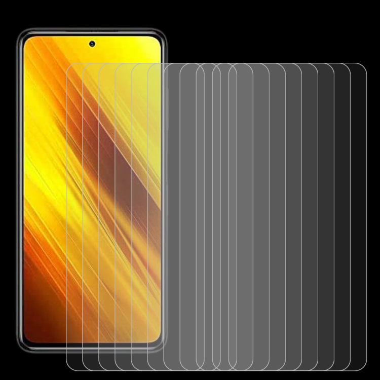 For Xiaomi Poco X3 10 PCS 0.26mm 9H 2.5D Tempered Glass Film