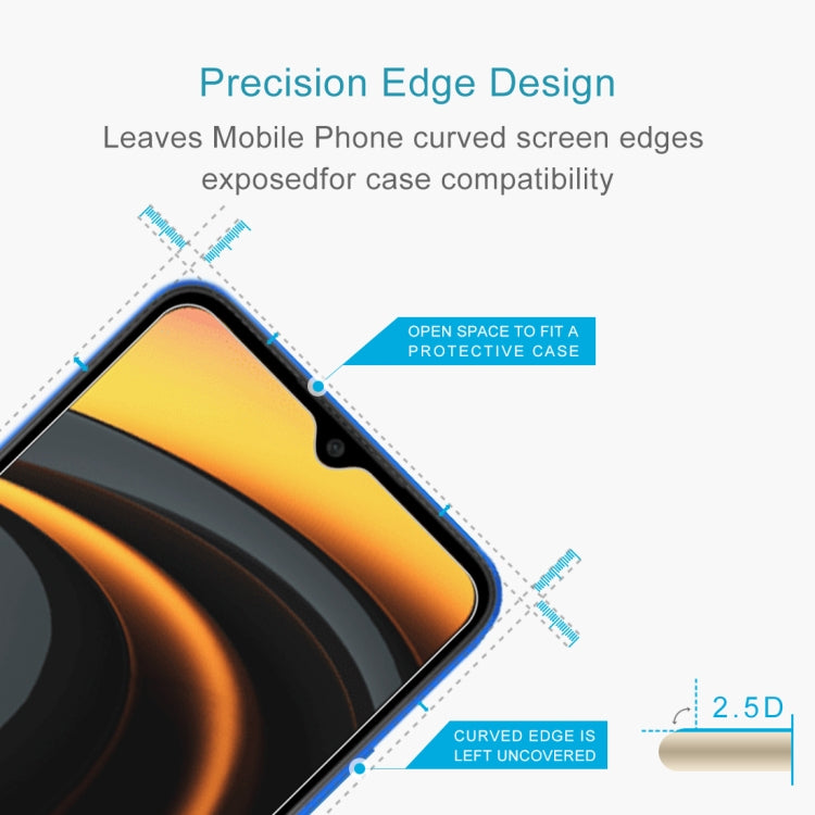 For Xiaomi Poco C3 10 PCS 0.26mm 9H 2.5D Tempered Glass Film