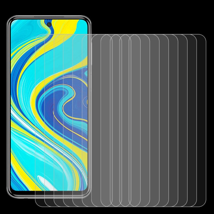 For Xiaomi Redmi Note 9S / Note 10 Lite 10 PCS 0.26mm 9H 2.5D Tempered Glass Film