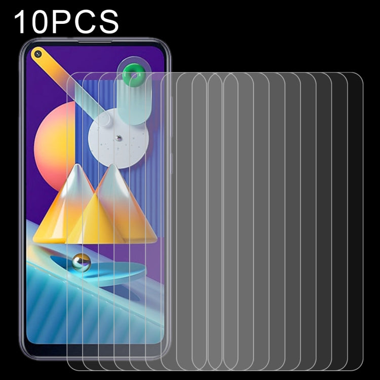 For Samsung Galaxy M11 & A11 10 PCS 0.26mm 9H 2.5D Tempered Glass Film