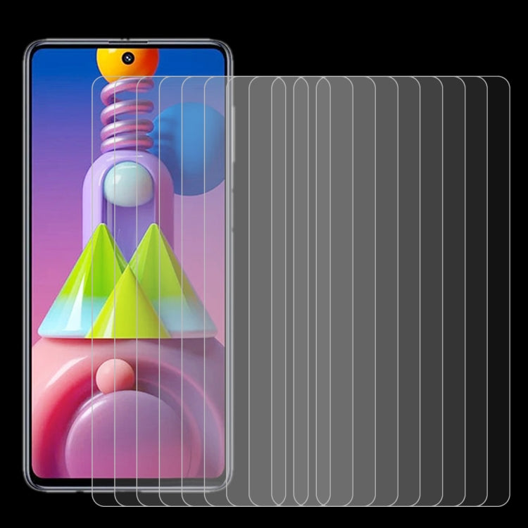 For Samsung Galaxy M51 10 PCS 0.26mm 9H 2.5D Tempered Glass Film