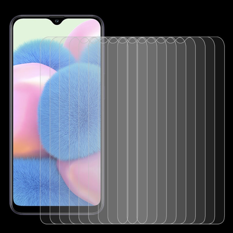 For Samsung Galaxy A30s 10 PCS 0.26mm 9H 2.5D Tempered Glass Film