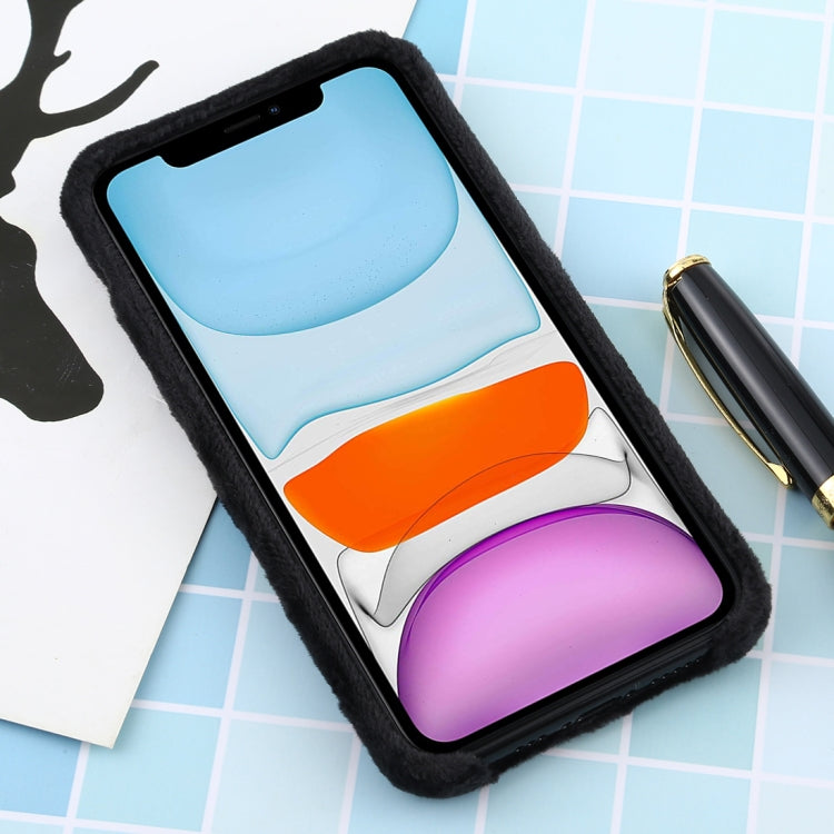 For iPhone 11 Plush Protective Back Cover Case