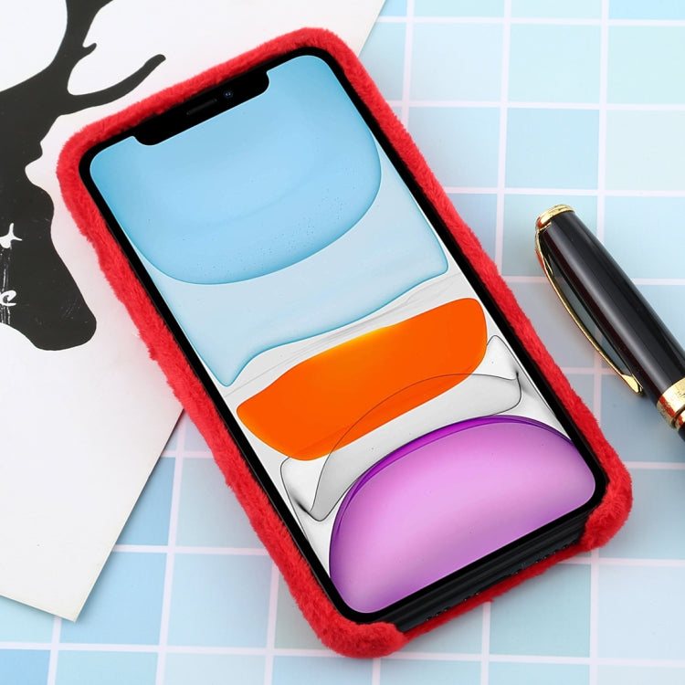 For iPhone 11 Plush Protective Back Cover Case