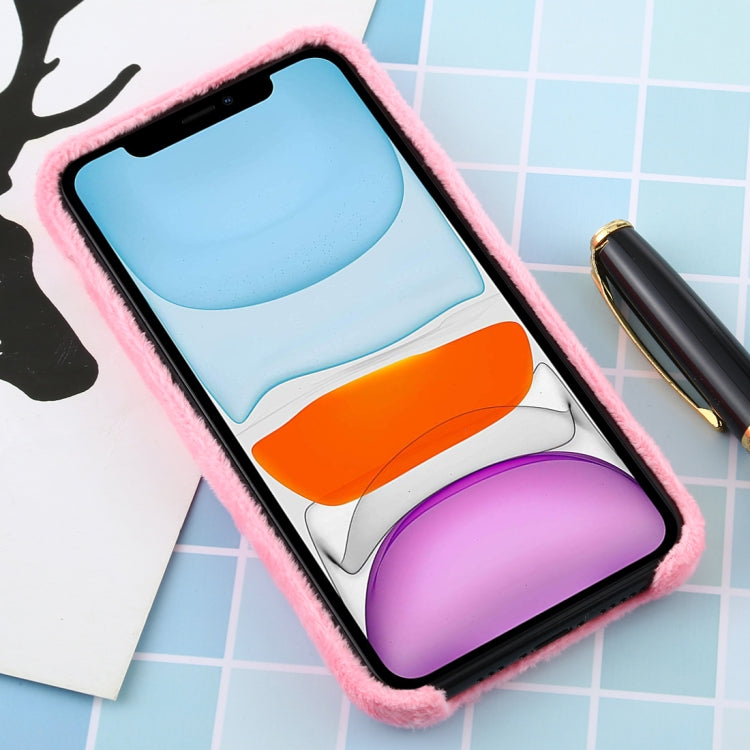 For iPhone 11 Plush Protective Back Cover Case