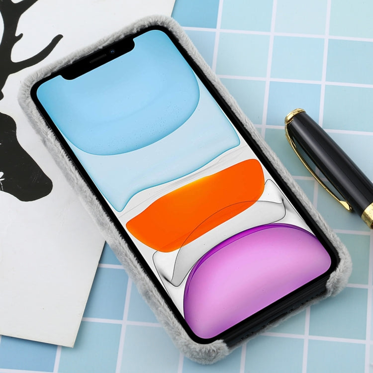For iPhone 11 Plush Protective Back Cover Case
