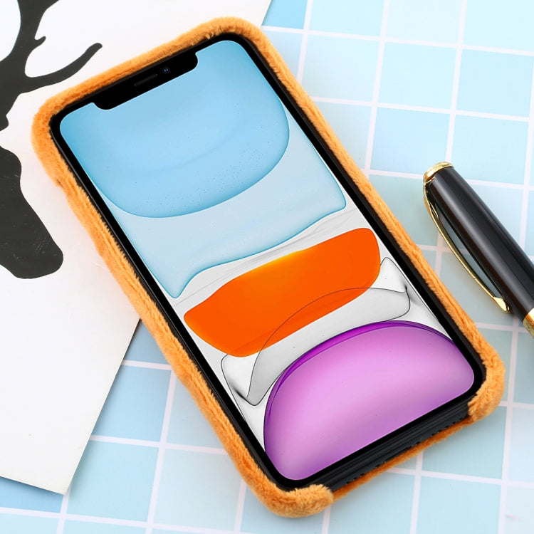 For iPhone 11 Plush Protective Back Cover Case