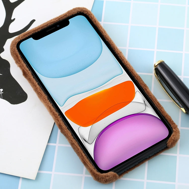 For iPhone 11 Plush Protective Back Cover Case