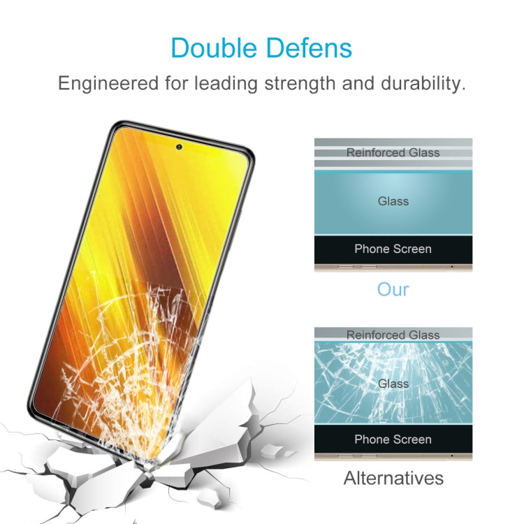 For Xiaomi Poco X3 50 PCS 0.26mm 9H 2.5D Tempered Glass Film
