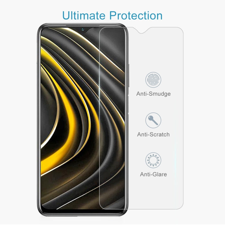 For Xiaomi Poco M3 50 PCS 0.26mm 9H 2.5D Tempered Glass Film