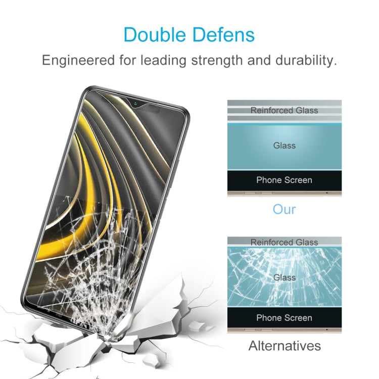 For Xiaomi Poco M3 50 PCS 0.26mm 9H 2.5D Tempered Glass Film