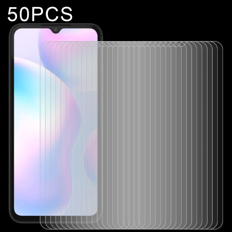 For Xiaomi Redmi 10A / 9A / 9A Sport / 9C / 9C NFC / Poco C31 / 9 Acitv 50 PCS 0.26mm 9H 2.5D Tempered Glass Film
