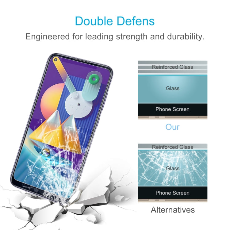 For Samsung Galaxy M11 & A11 50 PCS 0.26mm 9H 2.5D Tempered Glass Film
