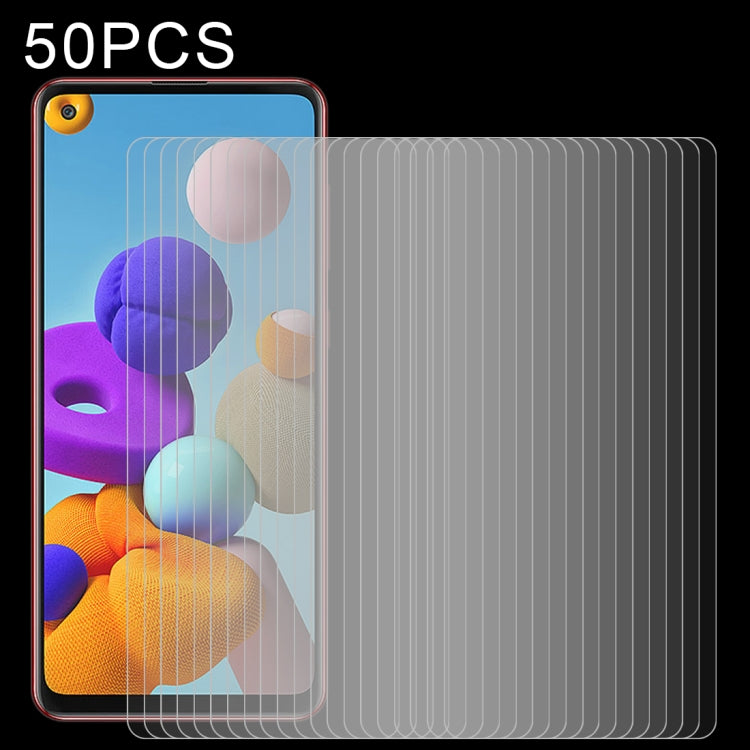 For Samsung Galaxy A21s 50pcs 0.26mm 9H 2.5D Tempered Glass Film