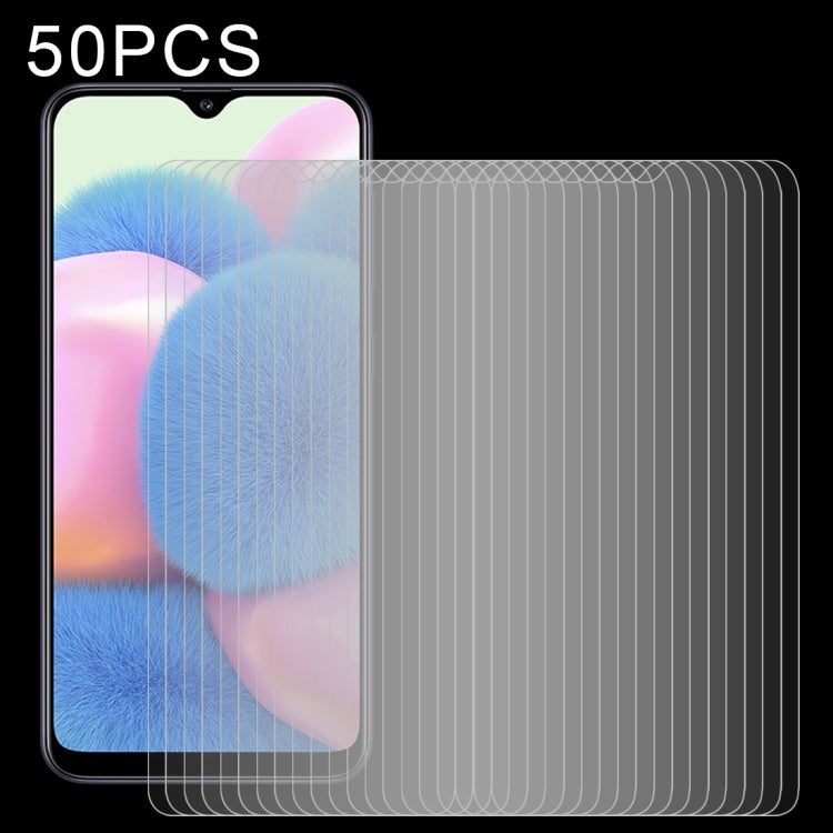 For Samsung Galaxy A30s 50 PCS 0.26mm 9H 2.5D Tempered Glass Film