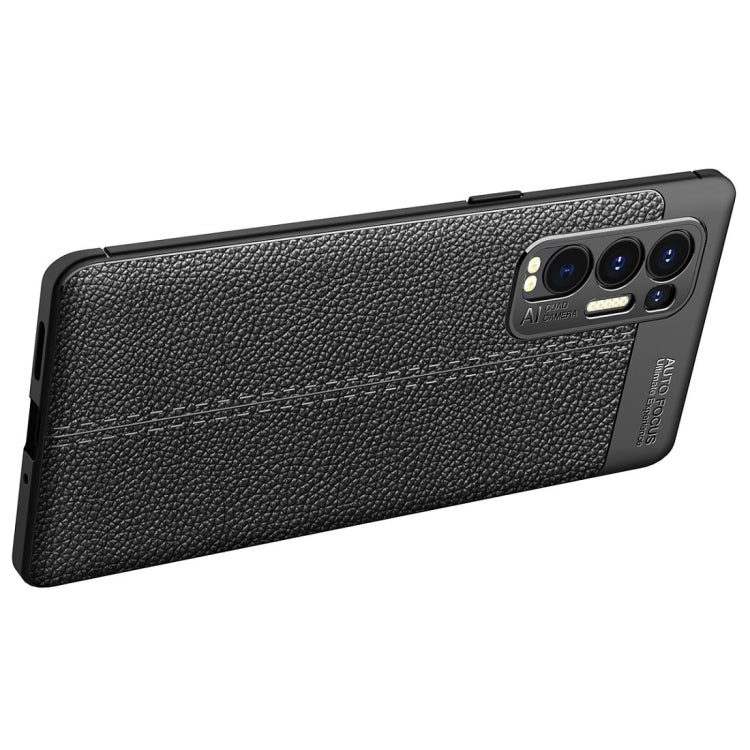 For OPPO Reno5 Pro Plus Litchi Texture TPU Shockproof Case