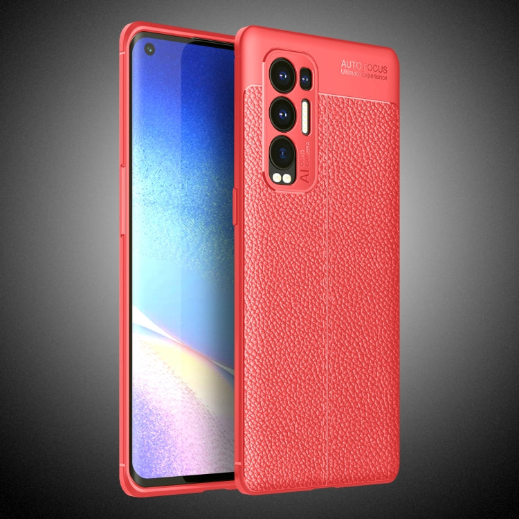 For OPPO Reno5 Pro Plus Litchi Texture TPU Shockproof Case