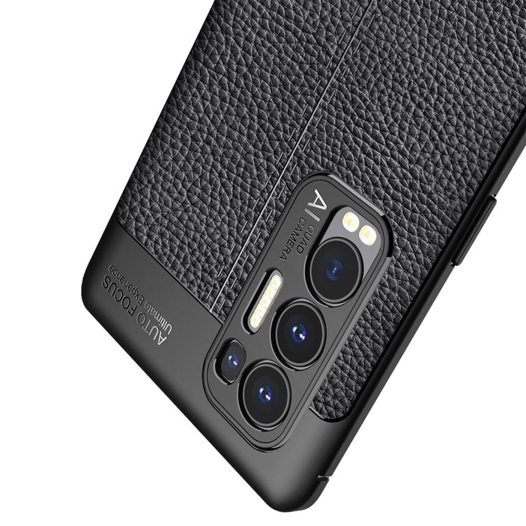 For OPPO Reno5 Pro Plus Litchi Texture TPU Shockproof Case