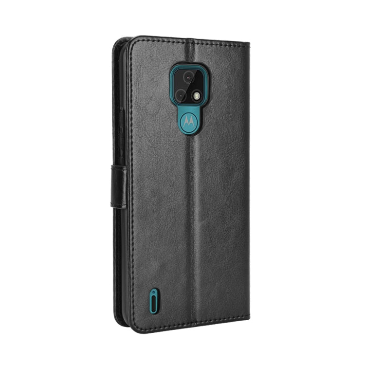 For Motorola Moto E7 Retro Crazy Horse Texture Horizontal Flip Leather Case with Holder & Card Slots & Photo Frame