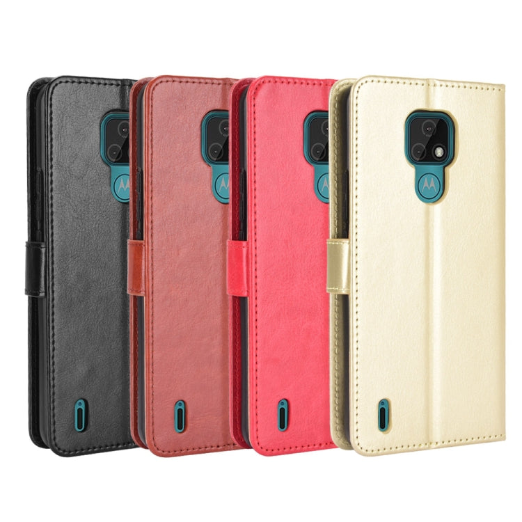 For Motorola Moto E7 Retro Crazy Horse Texture Horizontal Flip Leather Case with Holder & Card Slots & Photo Frame