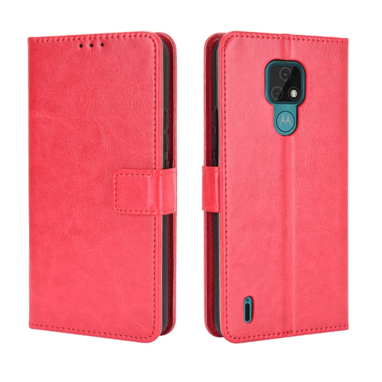 For Motorola Moto E7 Retro Crazy Horse Texture Horizontal Flip Leather Case with Holder & Card Slots & Photo Frame