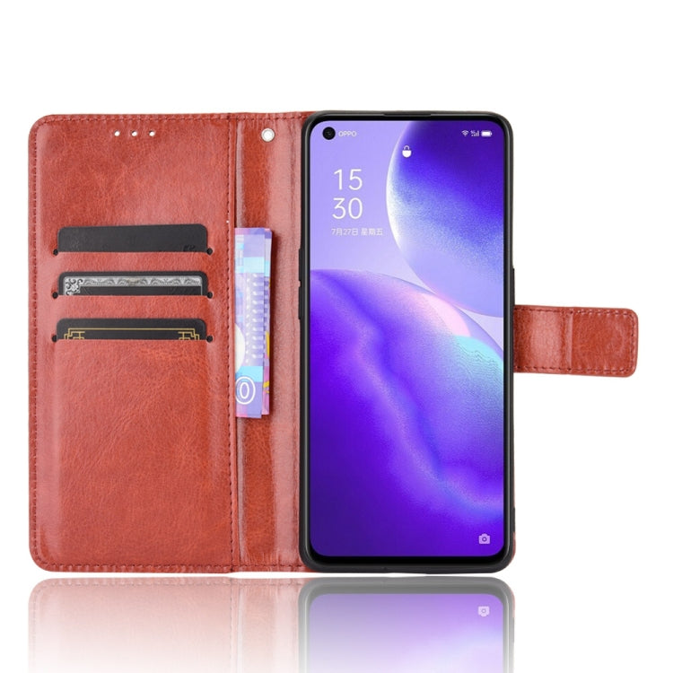 For OPPO Reno5 5G Retro Crazy Horse Texture Horizontal Flip Leather Case with Holder & Card Slots & Photo Frame