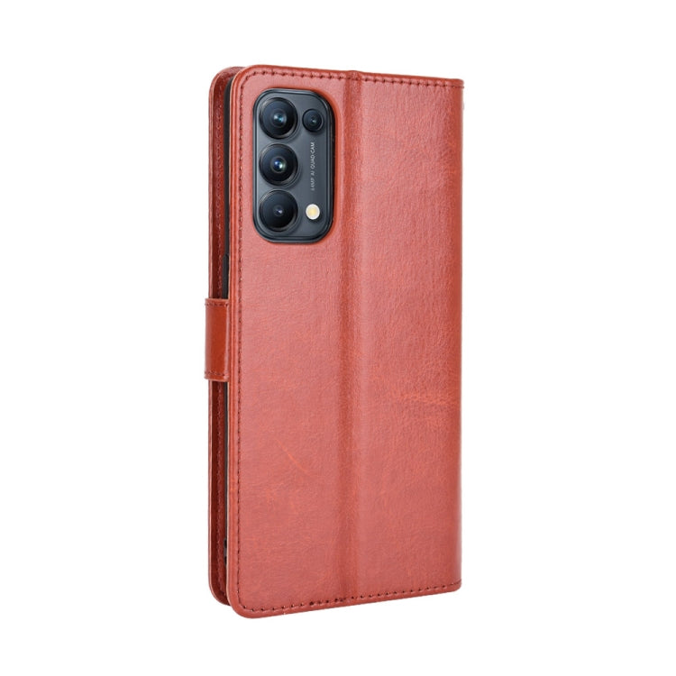 For OPPO Reno5 Pro 5G Retro Crazy Horse Texture Horizontal Flip Leather Case with Holder & Card Slots & Photo Frame
