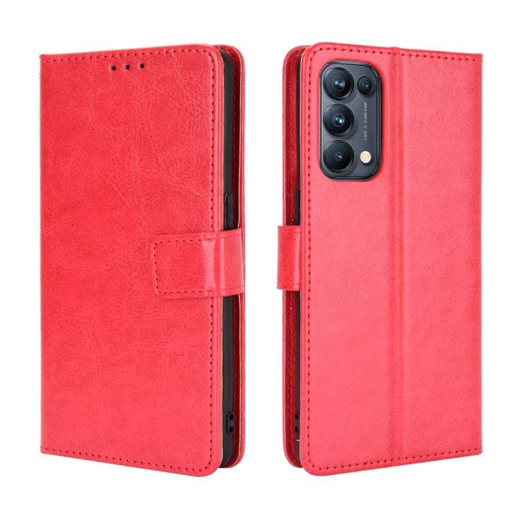 For OPPO Reno5 Pro 5G Retro Crazy Horse Texture Horizontal Flip Leather Case with Holder & Card Slots & Photo Frame