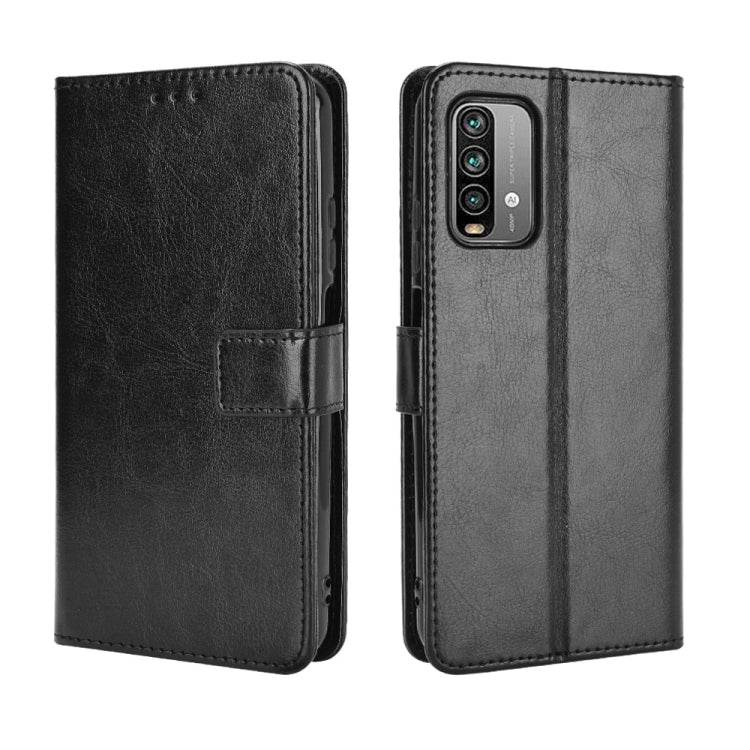 For Xiaomi Redmi 9T / 9 Power / Note 9 4G Retro Crazy Horse Texture Horizontal Flip Leather Case with Holder & Card Slots & Photo Frame