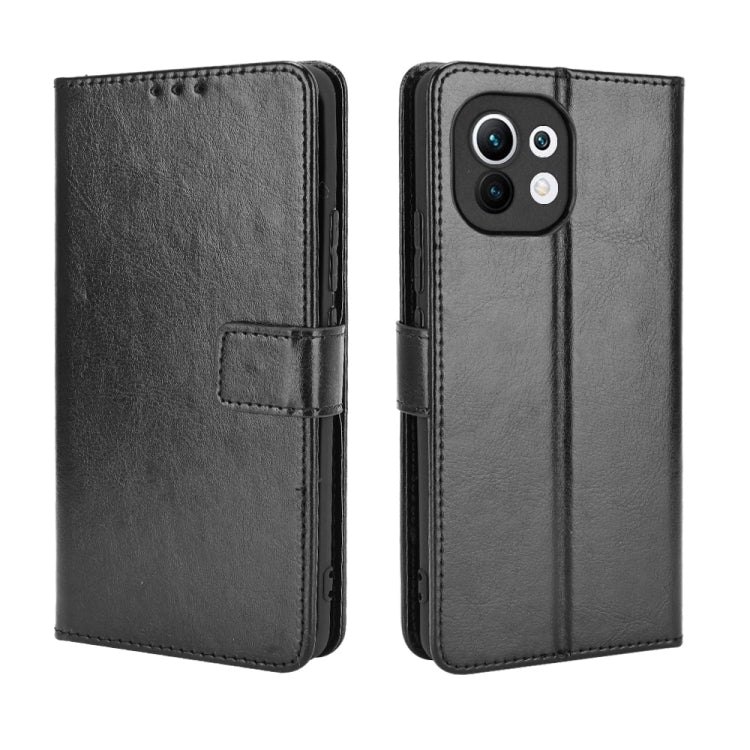 For Xiaomi Mi 11 Retro Crazy Horse Texture Horizontal Flip Leather Case with Holder & Card Slots & Photo Frame