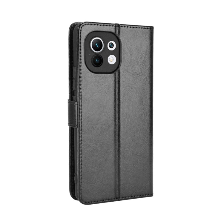 For Xiaomi Mi 11 Retro Crazy Horse Texture Horizontal Flip Leather Case with Holder & Card Slots & Photo Frame