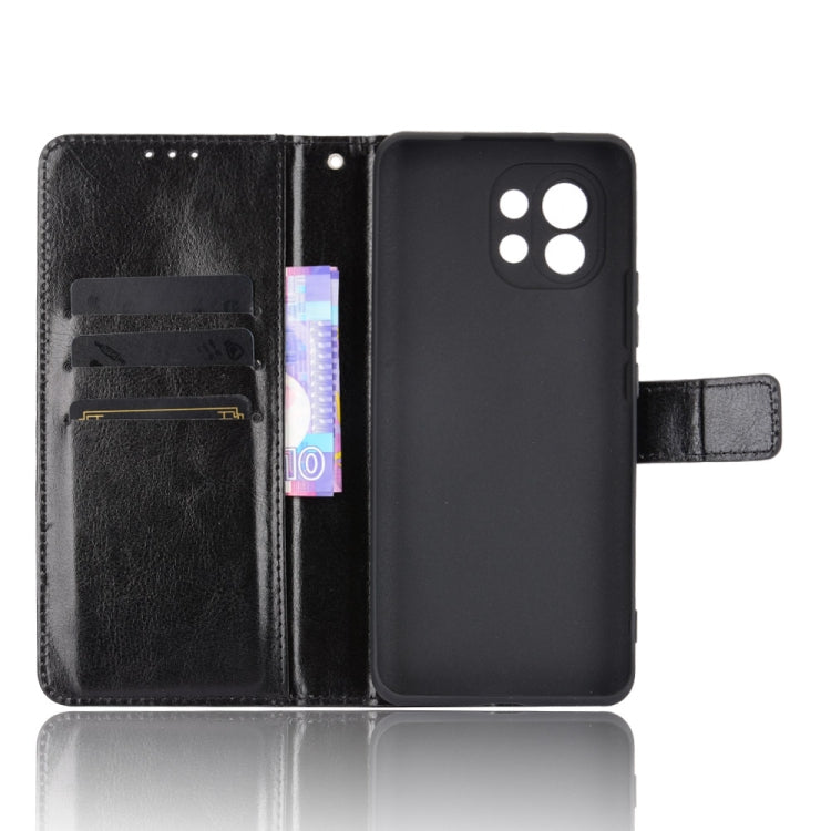 For Xiaomi Mi 11 Retro Crazy Horse Texture Horizontal Flip Leather Case with Holder & Card Slots & Photo Frame