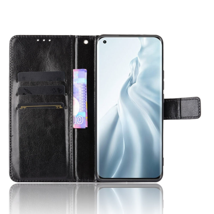 For Xiaomi Mi 11 Retro Crazy Horse Texture Horizontal Flip Leather Case with Holder & Card Slots & Photo Frame