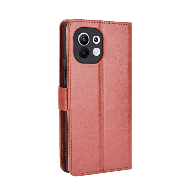 For Xiaomi Mi 11 Retro Crazy Horse Texture Horizontal Flip Leather Case with Holder & Card Slots & Photo Frame