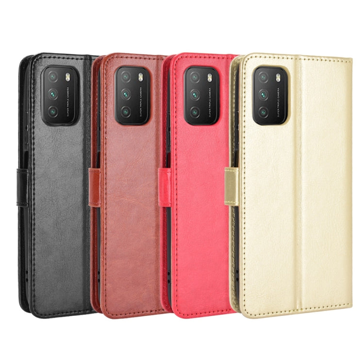 For Xiaomi Poco M3 Retro Crazy Horse Texture Horizontal Flip Leather Case with Holder & Card Slots & Photo Frame