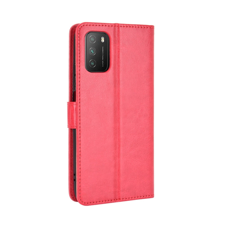 For Xiaomi Poco M3 Retro Crazy Horse Texture Horizontal Flip Leather Case with Holder & Card Slots & Photo Frame