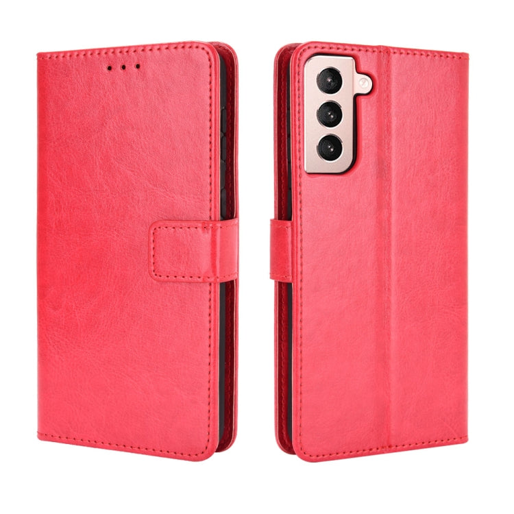 For Samsung Galaxy S21+ 5G Retro Crazy Horse Texture Horizontal Flip Leather Case with Holder & Card Slots & Photo Frame
