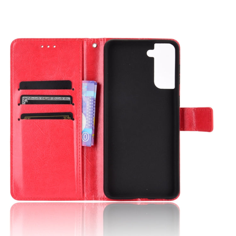 For Samsung Galaxy S21+ 5G Retro Crazy Horse Texture Horizontal Flip Leather Case with Holder & Card Slots & Photo Frame