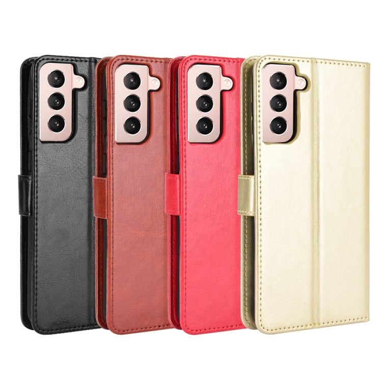 For Samsung Galaxy S21+ 5G Retro Crazy Horse Texture Horizontal Flip Leather Case with Holder & Card Slots & Photo Frame