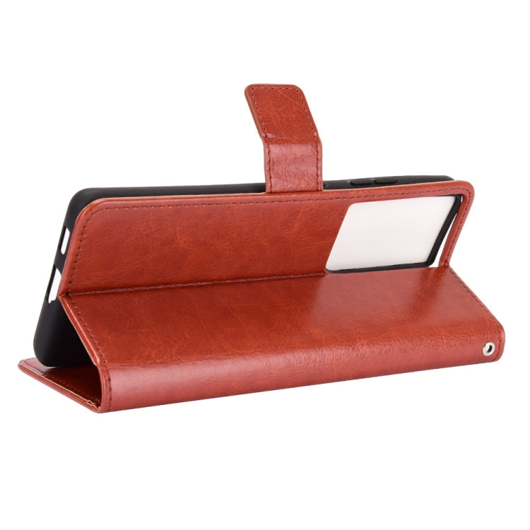 For Samsung Galaxy S21 Ultra 5G Retro Crazy Horse Texture Horizontal Flip Leather Case with Holder & Card Slots & Photo Frame