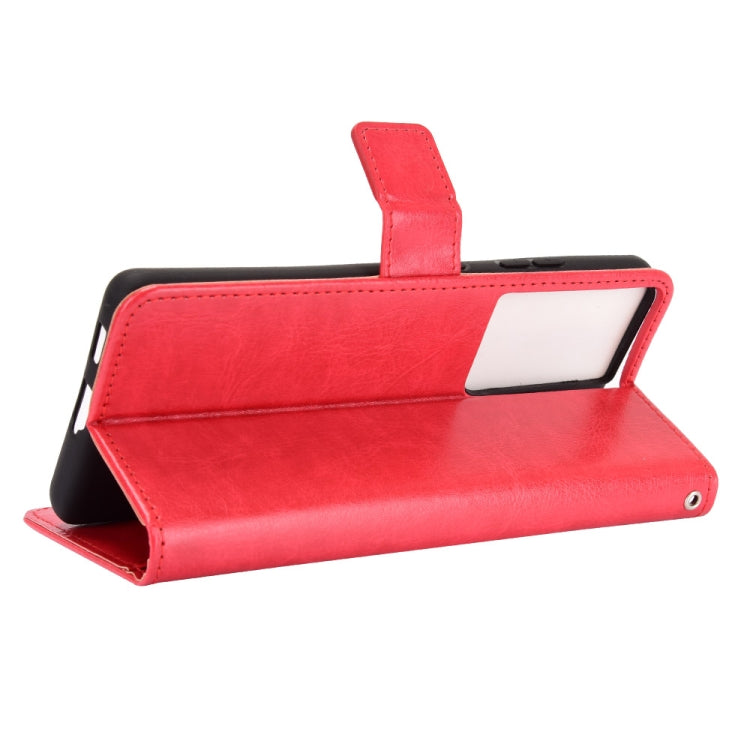 For Samsung Galaxy S21 Ultra 5G Retro Crazy Horse Texture Horizontal Flip Leather Case with Holder & Card Slots & Photo Frame