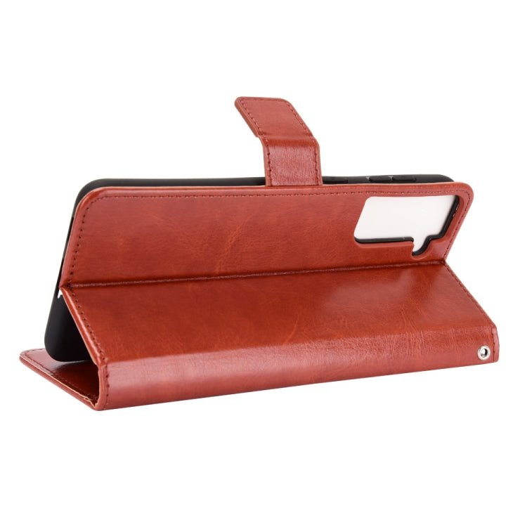 For Samsung Galaxy S21 5G Retro Crazy Horse Texture Horizontal Flip Leather Case with Holder & Card Slots & Photo Frame