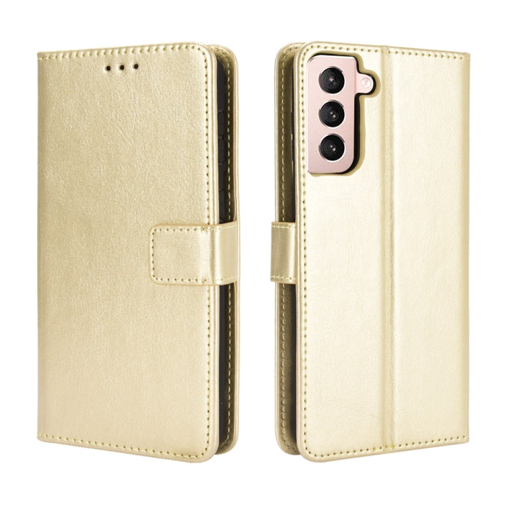 For Samsung Galaxy S21 5G Retro Crazy Horse Texture Horizontal Flip Leather Case with Holder & Card Slots & Photo Frame