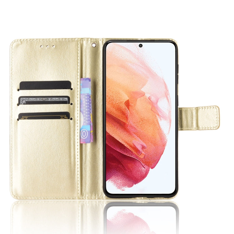 For Samsung Galaxy S21 5G Retro Crazy Horse Texture Horizontal Flip Leather Case with Holder & Card Slots & Photo Frame