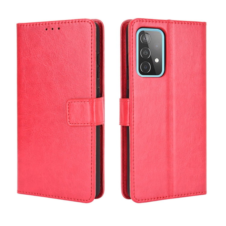 For Samsung Galaxy A72 5G / 4G Retro Crazy Horse Texture Horizontal Flip Leather Case with Holder & Card Slots & Photo Frame