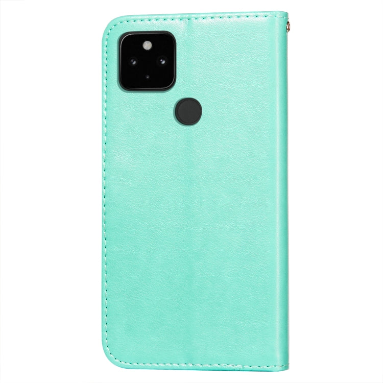 For Google Pixel 4A 5G Flower Vine Embossing Pattern Horizontal Flip Leather Case with Card Slot & Holder & Wallet & Lanyard