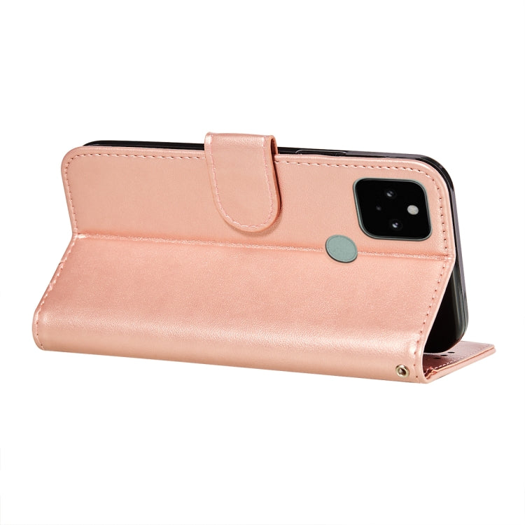 For Google Pixel 5 Flower Vine Embossing Pattern Horizontal Flip Leather Case with Card Slot & Holder & Wallet & Lanyard