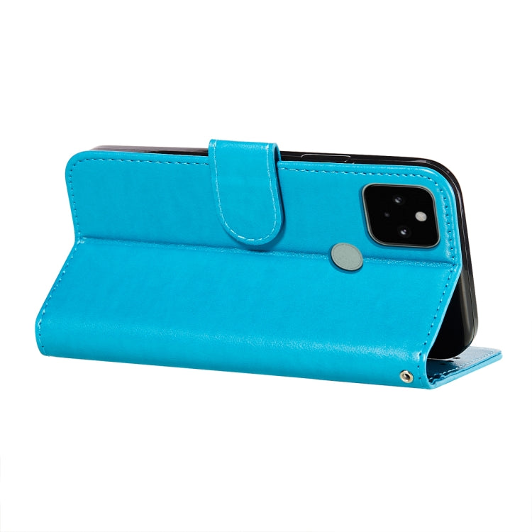 For Google Pixel 5 Flower Vine Embossing Pattern Horizontal Flip Leather Case with Card Slot & Holder & Wallet & Lanyard
