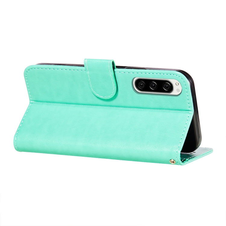 For Sony Xperia 5 Flower Vine Embossing Pattern Horizontal Flip Leather Case with Card Slot & Holder & Wallet & Lanyard